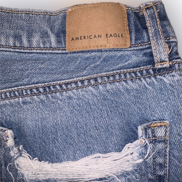 American Eagle Outfitters 90s Boyfriend Denim Shorts Blue Distressed Jean 8 Mom - Picture 14 of 14